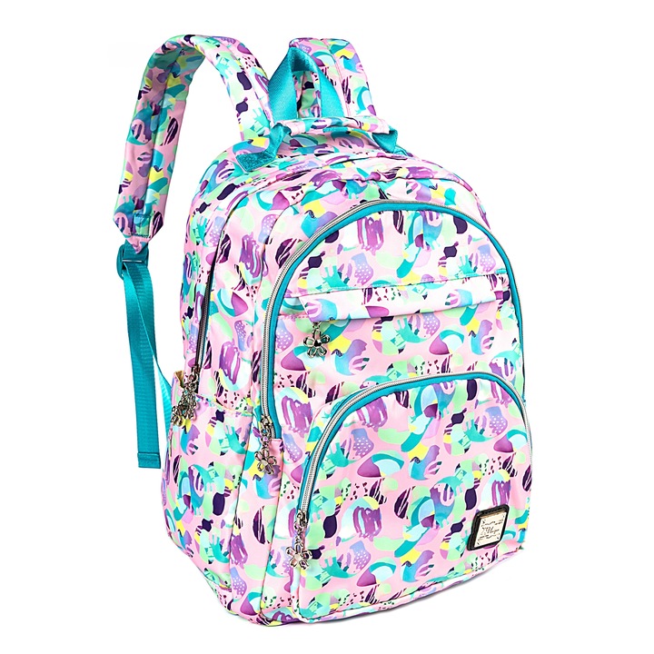 Fashion Mesco Multicolor hátizsák 3 rekesszel, 42 x 30 x 14 cm