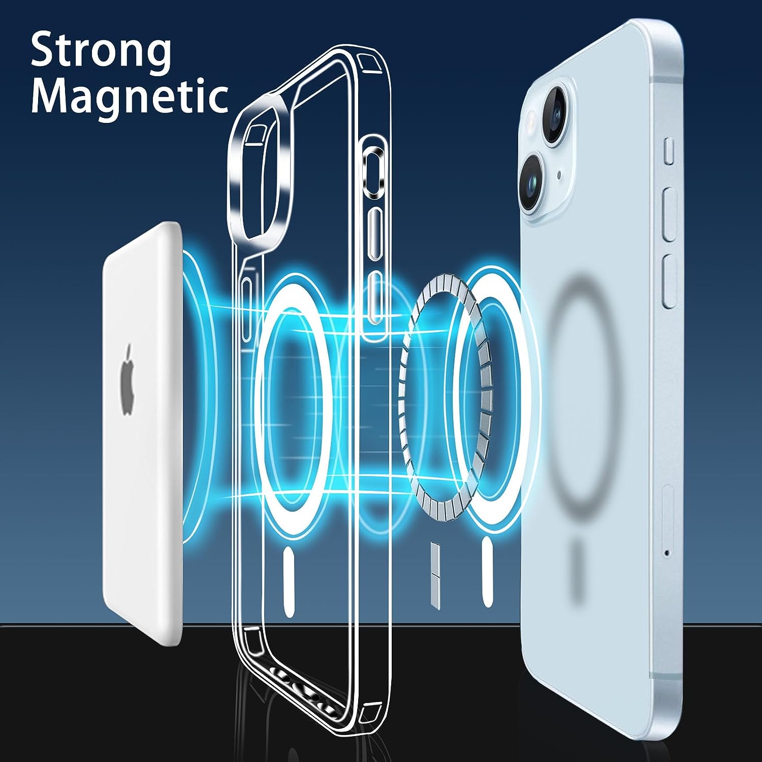 Husa pentru iPhone 15 ZAFIT®, cu incarcare Magsafe, Silicon, Transparent