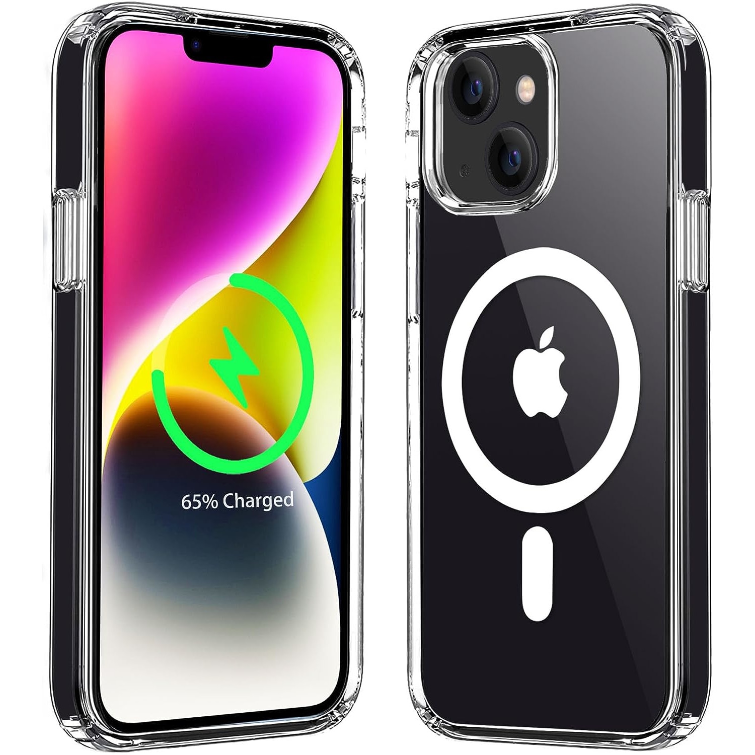 Husa pentru iPhone 15 ZAFIT®, cu incarcare Magsafe, Silicon, Transparent