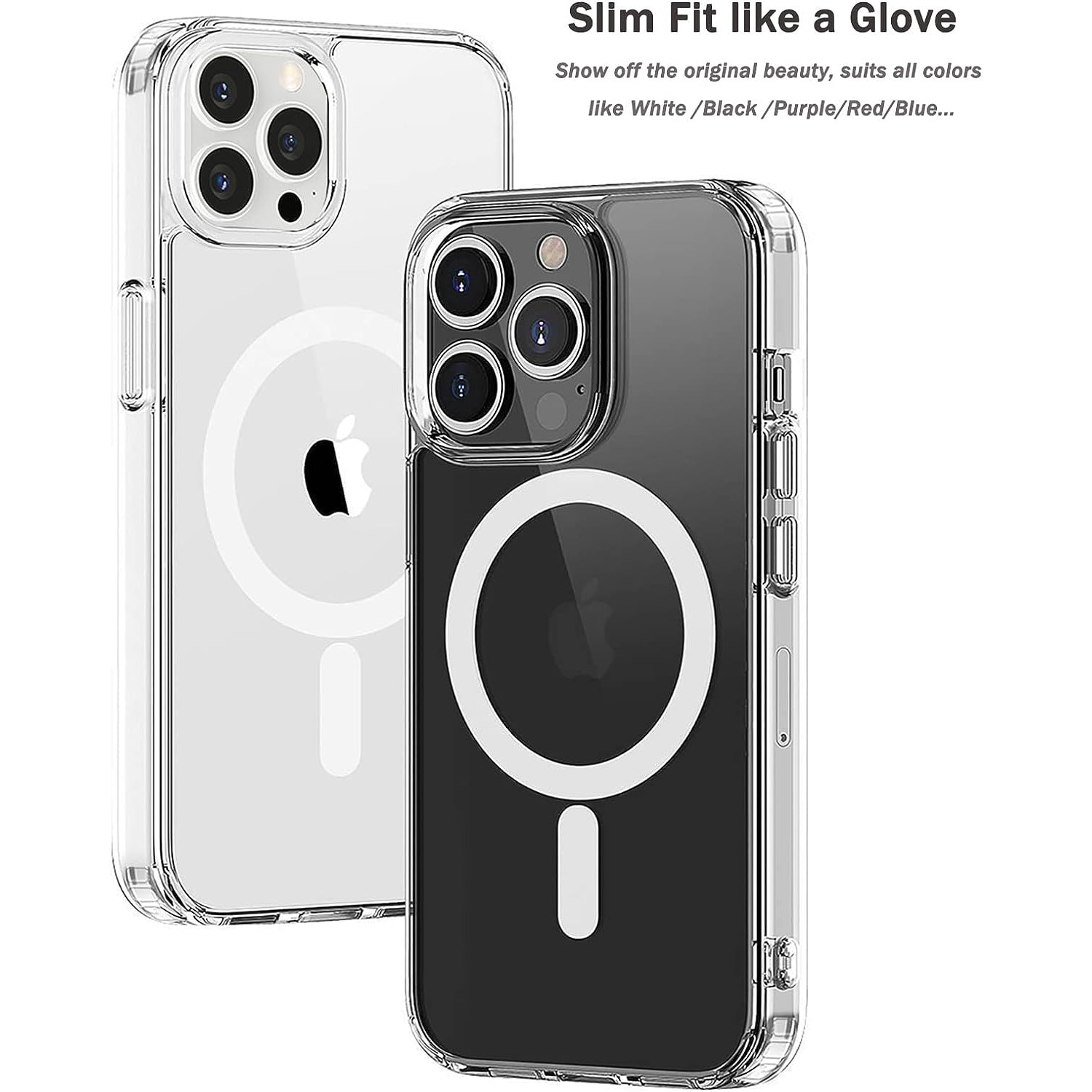 Husa pentru iPhone 14 Pro ZAFIT®, cu incarcare Magsafe, Silicon, Transparenta