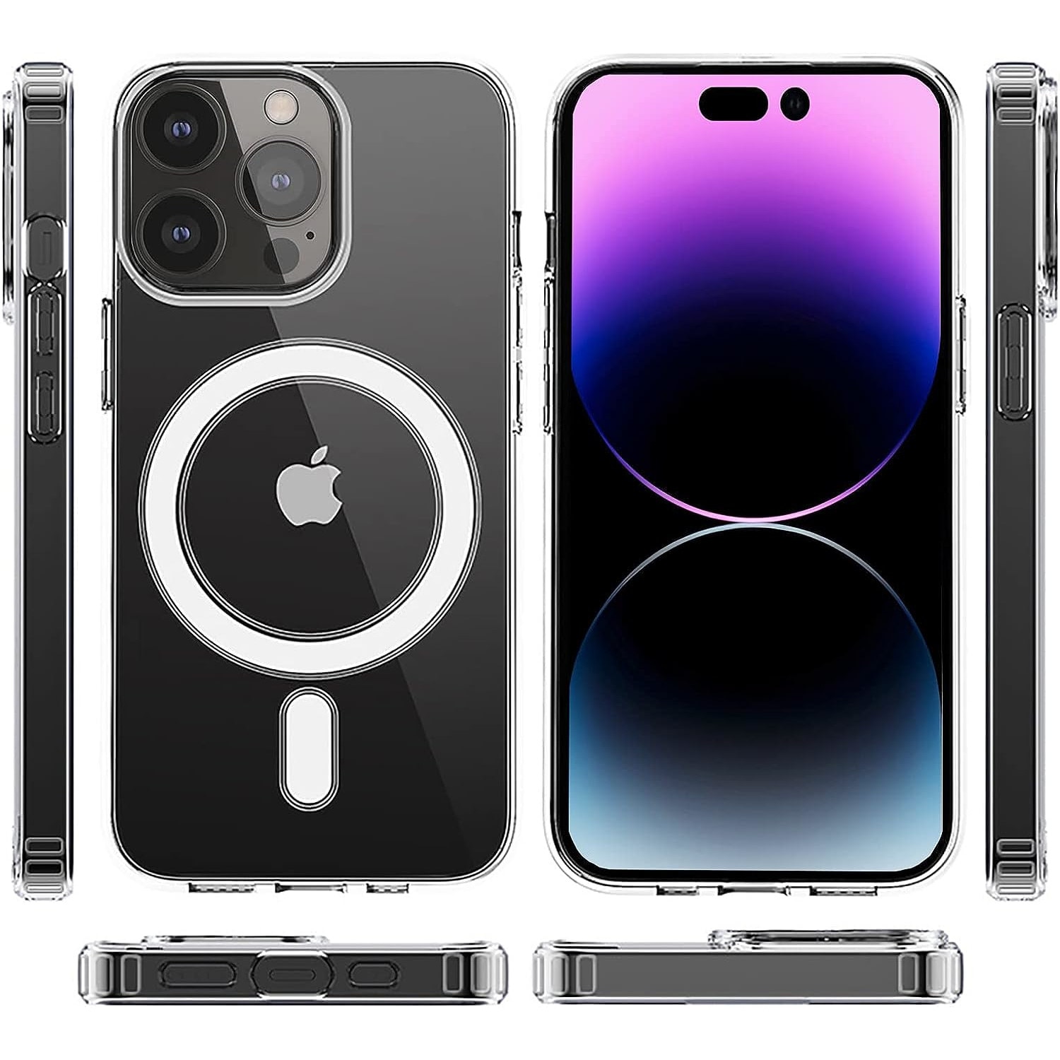 Husa pentru iPhone 14 Pro ZAFIT®, cu incarcare Magsafe, Silicon, Transparenta