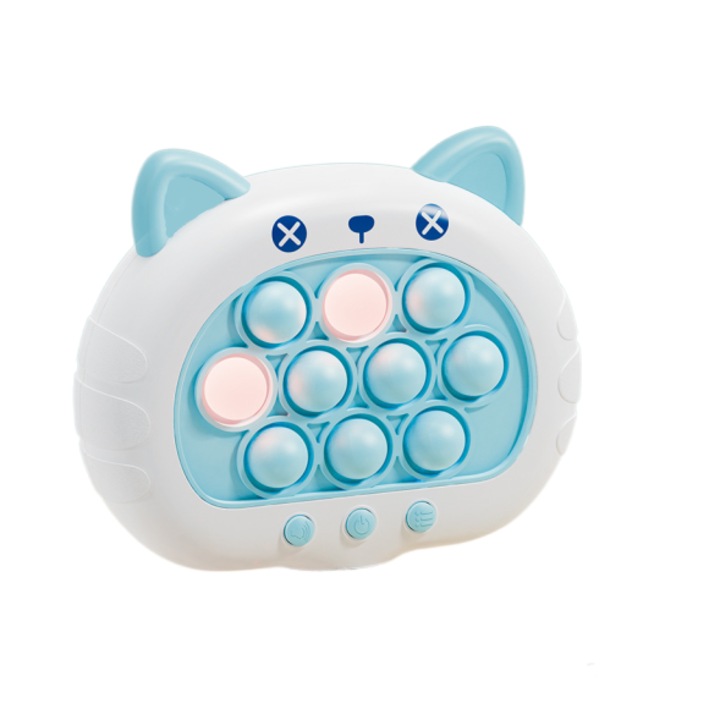 Jucarie Pop-It Youndra® pentru copii si adulti, Interactiva si Multifunctionala cu Sunete si Lumini, Distractiva si Portabila, pentru calatorii, marime 10x5.8x12.5 cm, forma pisicuta, multicolor, baterii incluse
