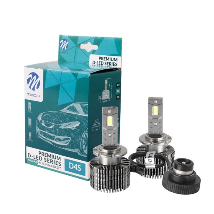 LED Комплект, M-Tech, 12V, D4S, 35W, Plug&Play, LZXD4S, 2бр