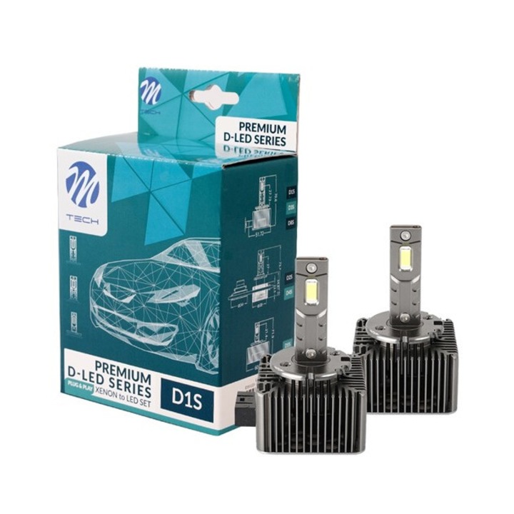 LED Комплект, M-Tech, 12V, D1S, 35W, Plug&Play, LZXD1S, 2бр