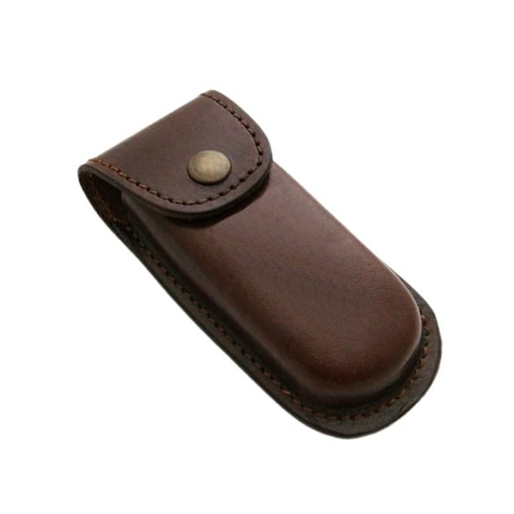Toc tactic pentru briceaguri Depox, Tactical Cover, piele naturala, 14 cm, maro