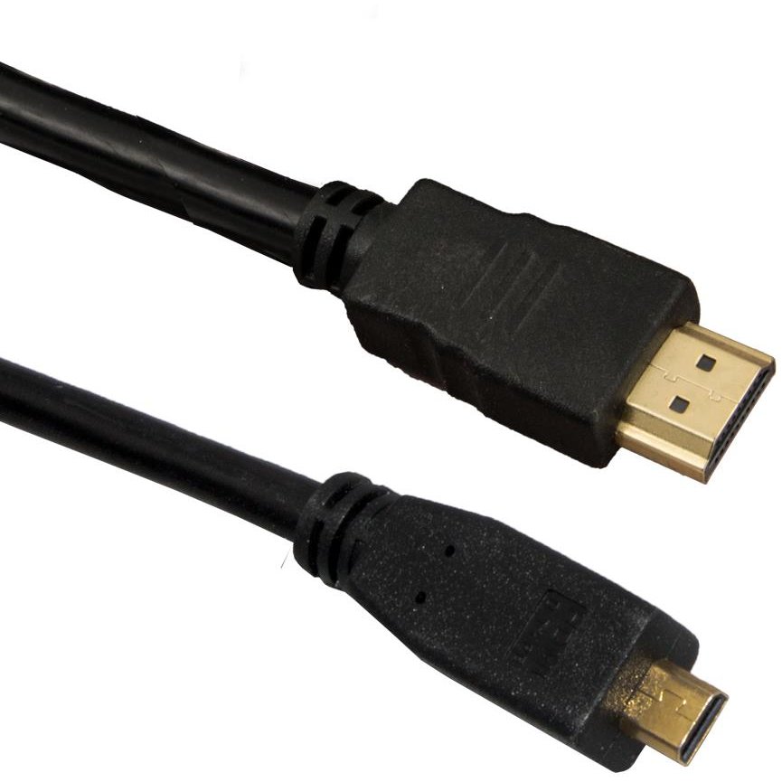 Кабел за видео връзка HDMI мъжки към Micro HDMI мъжки, 3 метра, черен ...
