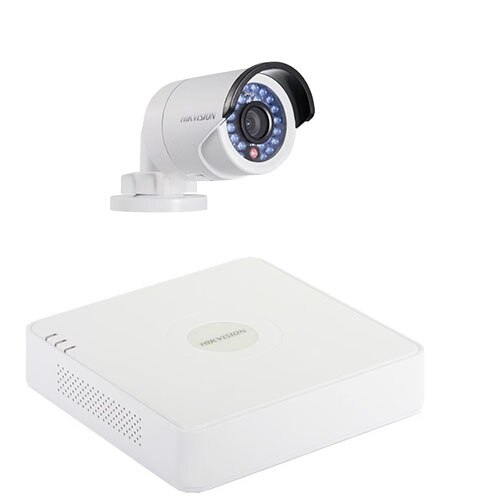 Kit supraveghere video Hikvision 1 camera Hibrid 4 in 1, 1MP