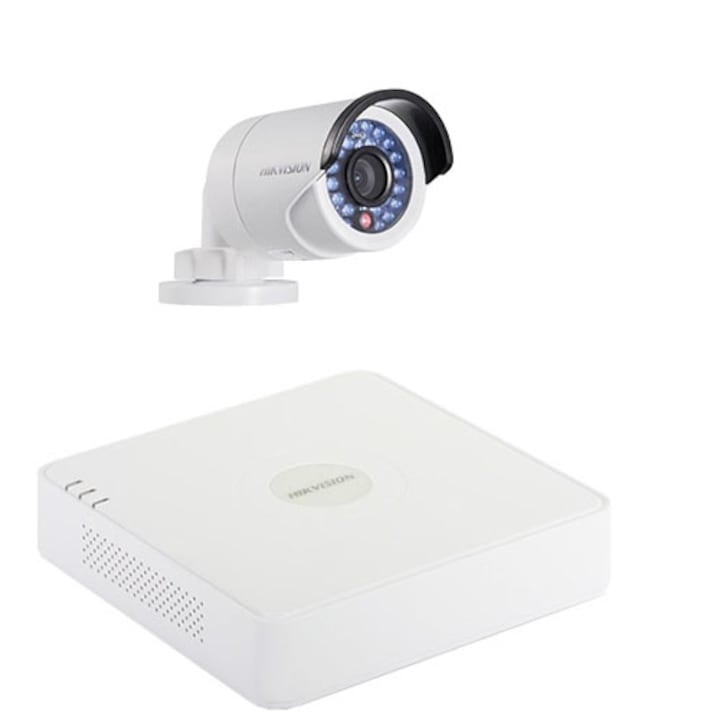 Kit de supraveghere Hikvision Turbo HD 2MP 1080P cu 2 camere IR 40