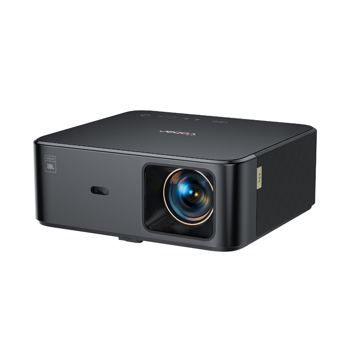 Видео проектор Yaber K2 800 ANSI Lumens 1080P Full HD WiFi6 Bluetooth, Домашно кино видео 4K Вграден TV Dongle с NFC и автоматичен фокус, Dolby Audio/JBL LED звук