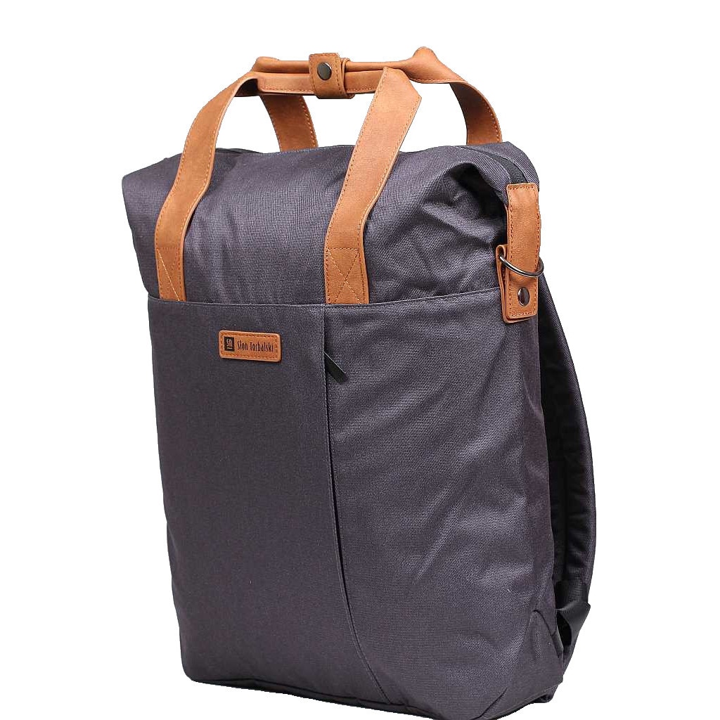 Rucsac pentru laptop, Słoń Torbalski, Max 14 inch, Gri/Maro