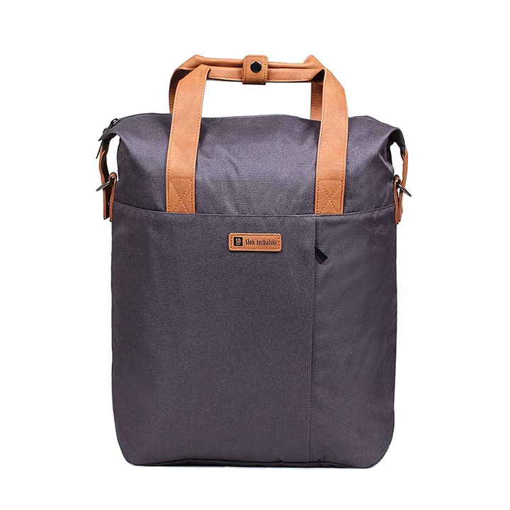 Rucsac pentru laptop, Słoń Torbalski, Max 14 inch, Gri/Maro