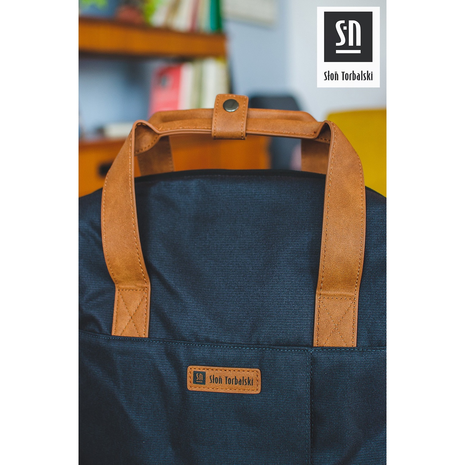 Rucsac pentru laptop, Słoń Torbalski, Max 14 inch, Gri/Maro