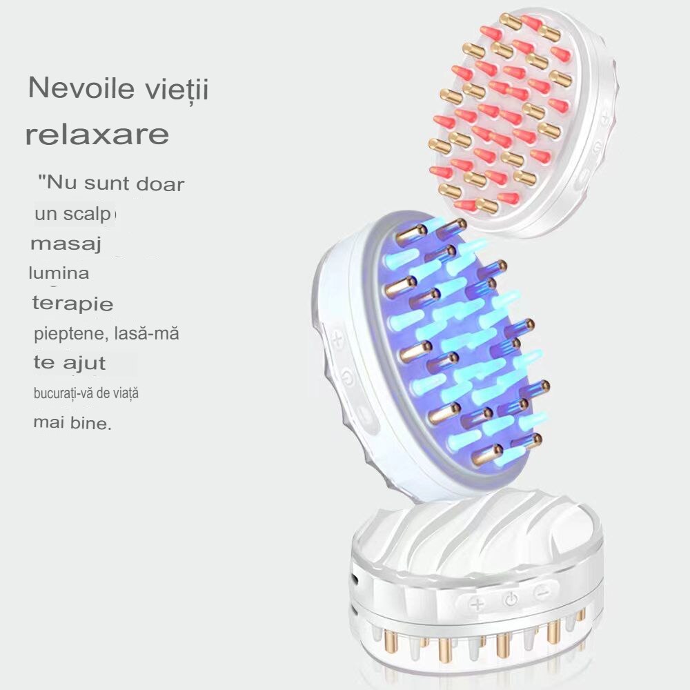 Уред за масаж на лице, SWISSPN, лазерна терапия с електрически гребен ...