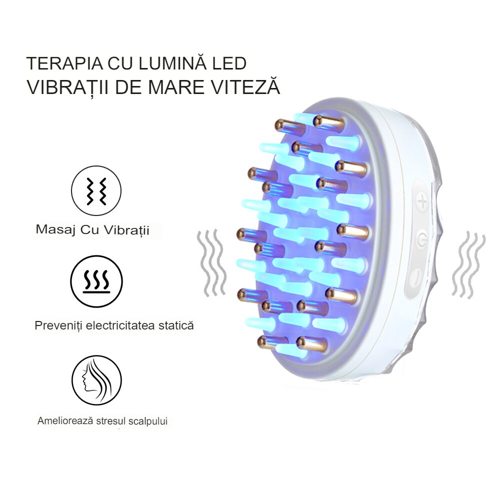 Уред за масаж на лице, SWISSPN, лазерна терапия с електрически гребен ...