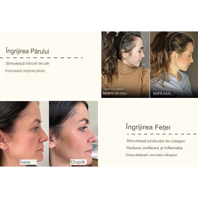 Уред за масаж на лице, SWISSPN, лазерна терапия с електрически гребен ...