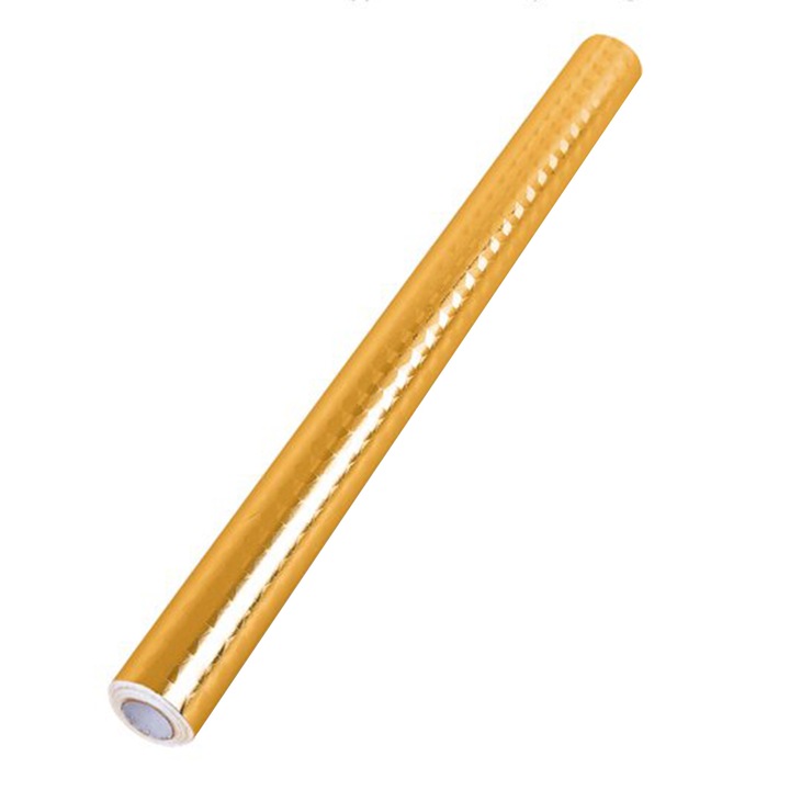 Folie Autocolanta GREATON pentru Bucatarie, Tip Sticker Autoadeziv, Design Tip Aluminiu, Aplicare pe Blat si Mobila, Auriu, 60 x 300 cm