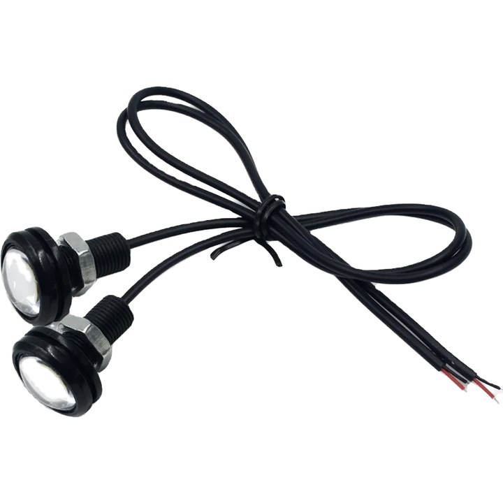 Комплект от 2 LED лампи, 23мм, 1.5W, 12V, бяла светлина