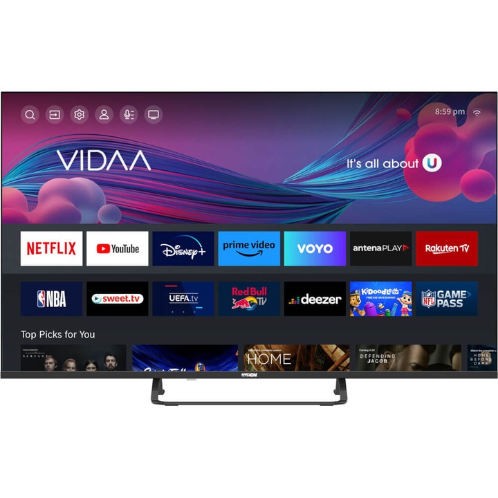 Vision Touch VTTV A504KVS Smart LED TV, 126 cm, Ultra HD 4K, F osztály