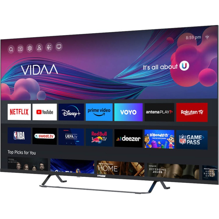 Televizor Smart LED Vision Touch VTTV A434KVS, Ultra HD 4K, 109 cm, Clasa F