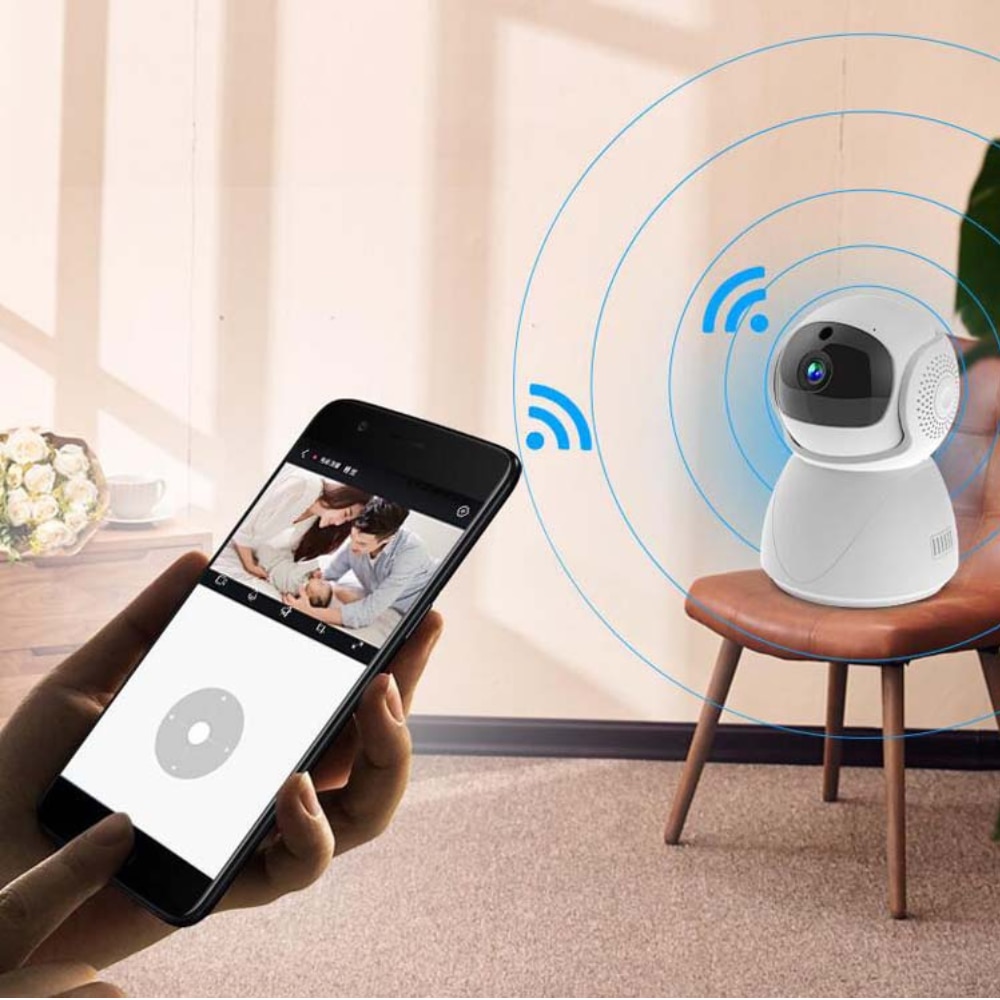 Интелигентна камера за наблюдение с панорама/наклон 360 градуса, 2MP ...