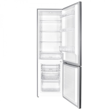 Combina Frigorifica Samus SCX344E, 262 l, Termostat reglabil, Clasa energetica E, 3 sertare la congelator, H 180 cm, Inox/Argintiu