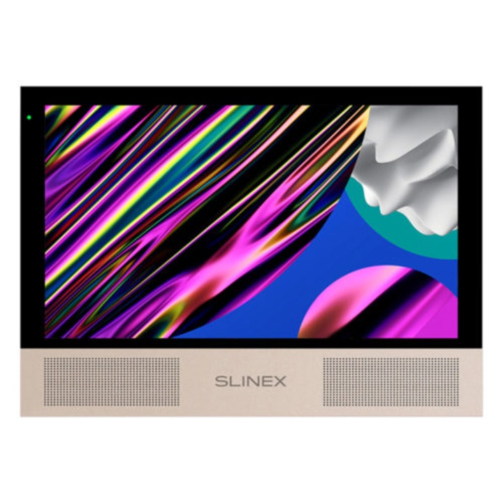 Slinex Sonik 10 videó kaputelefon beltéri egység 10″ IPS 16:9 kijelző monitor, fekete/arany