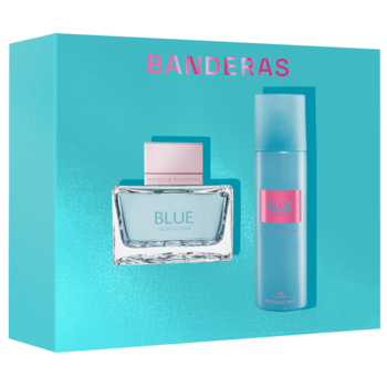 Set cadou Antonio Banderas Blue Sedection Woman: Apa de toaleta, 80 ml + Deodorant spray pentru corp, 150 ml