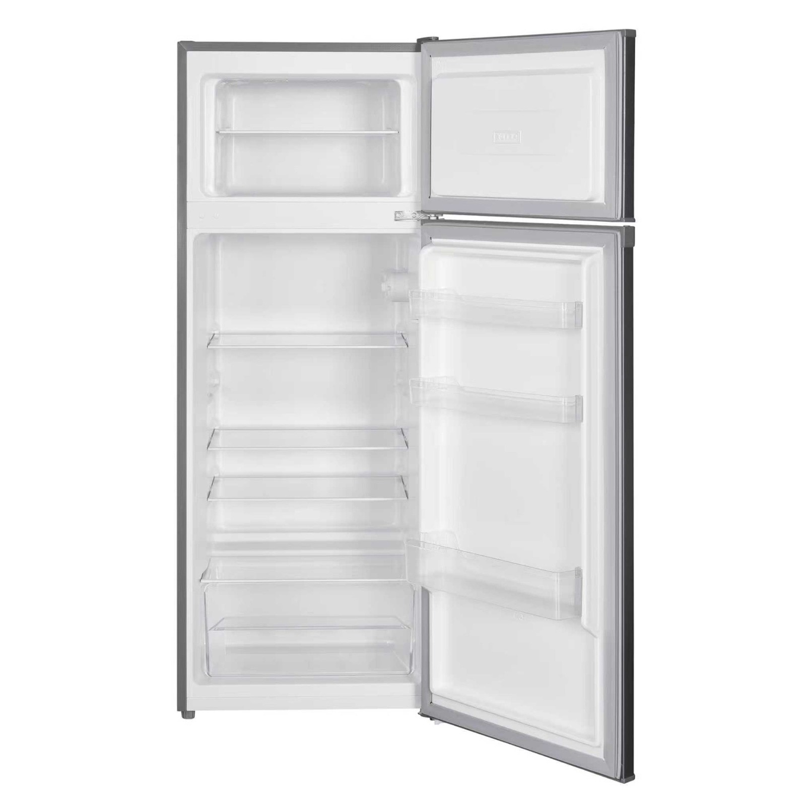 Frigider cu 2 usi Samus SX284E, 206 L, Clasa energetica E, Termostat Reglabil, H 143 cm, Inox/Argintiu