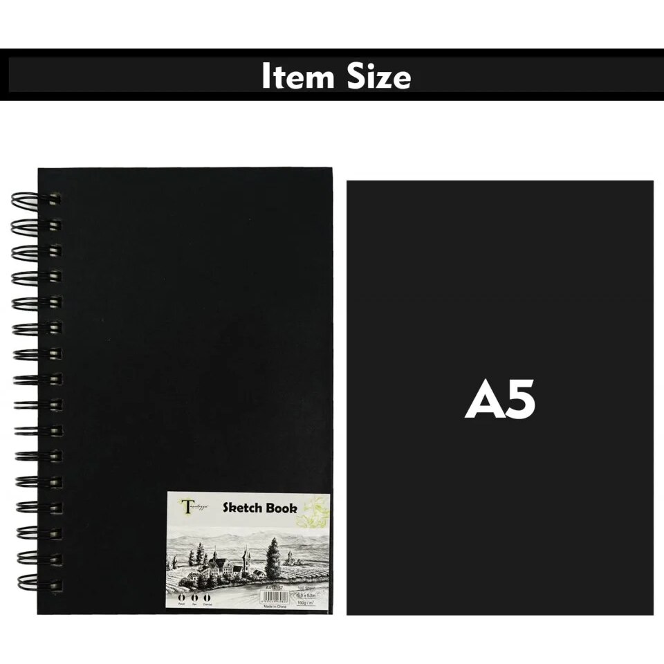 Set de 2 sketchbookuri pentru schite Tavolozza, hartie, alb/negru, 21