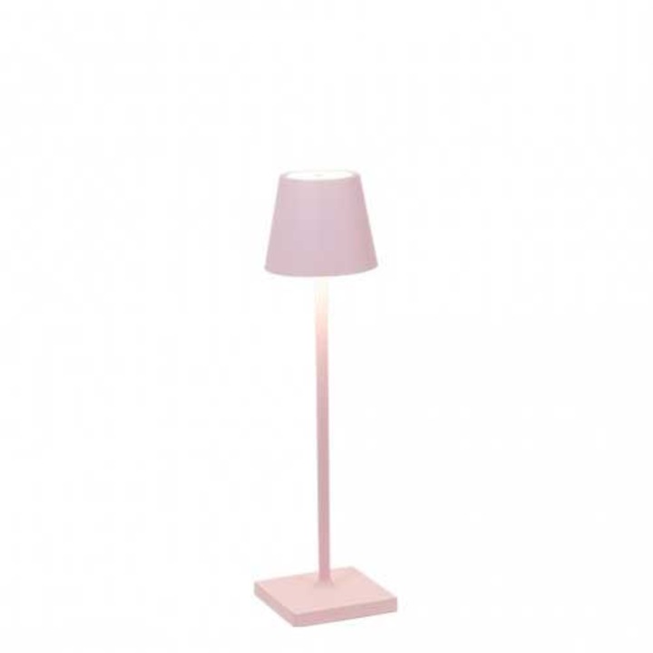 Lampa de masa Poldina PRO Micro, roz, reincarcabila, cu LED