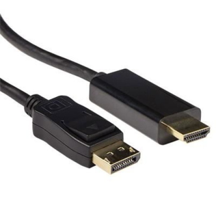 Cablu ACT DisplayPort tata la HDMI-A tata 1.8m, negru