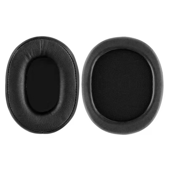 Калъфи за слушалки Sunmostar, протеинова кожа, удобни, черни, комплект от 2 броя.