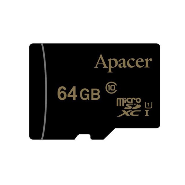 Карта памет, Apacer, 64GB, microSDXC, CL10, UHS-I, U1 без адаптер