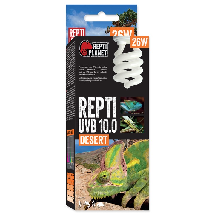 Bec pentru terariu, Repti Planet, UVB 10.0 26 W