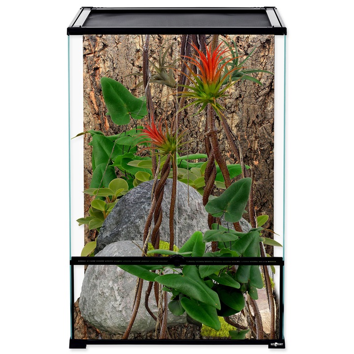 Terariu pentru reptile, 60 x 45 x 90 cm, Multicolor