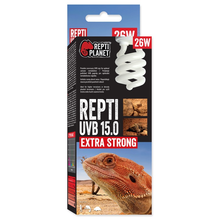 Terráriumi izzó, Repti Planet, UVB 15.0 26 W