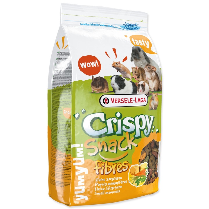 Gustari crocante pentru rozatoare, Versele-Laga, Crispy Snack fibre, 1.75 kg