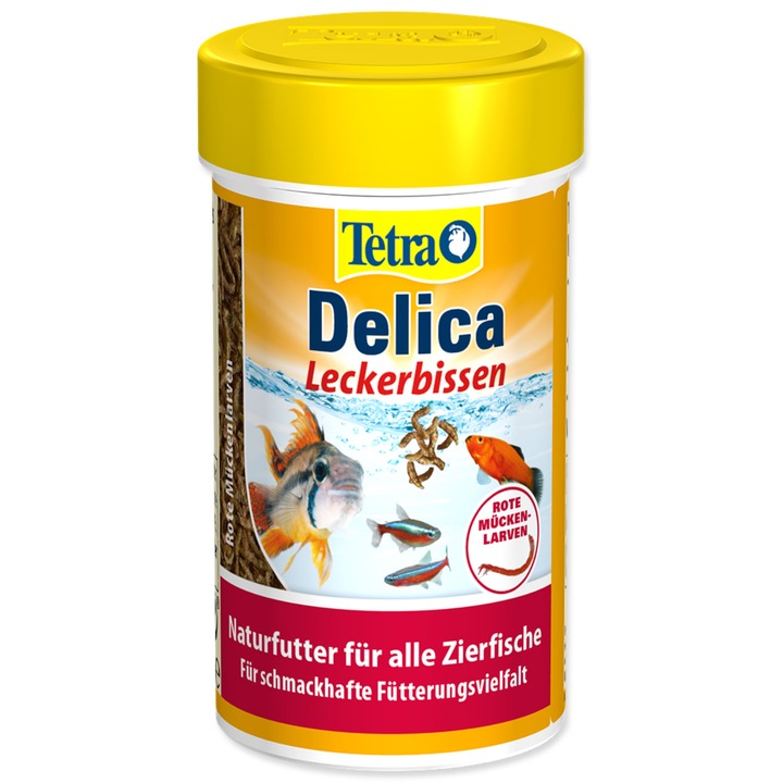 Hrana pentru pesti, Tetra, Delica Bloodworms, 100 ml