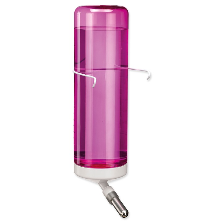 Rágcsáló itató, Ferplast, műanyag, rózsaszín, 17 cm, 150 ml