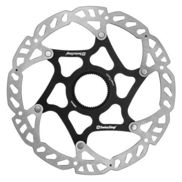 Disc frana bicicleta, Swissstop, Aluminiu, 220mm, Argintiu