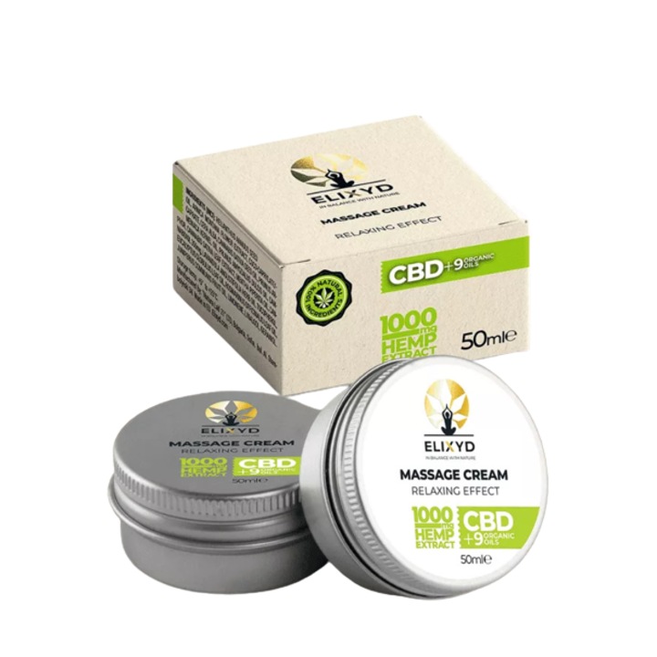 CBD Elixyd masszázskrém, 100% természetes