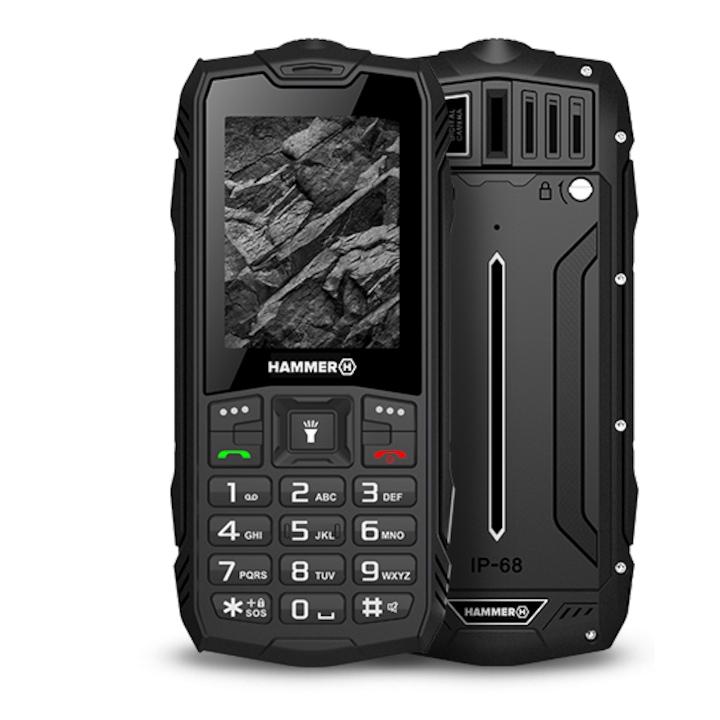 Мобилен телефон MyPhone Hammer Rock LTE, Dual SIM, 64 MB RAM, 1 GB, 4G ...