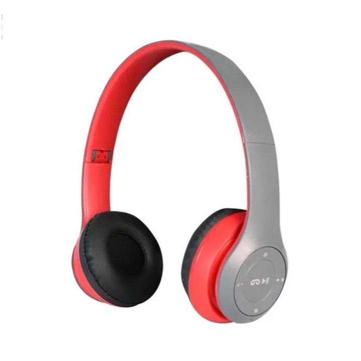 Сгъваеми безжични спортни слушалки, червен, Bluetooth 5.0