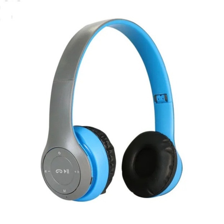 Сгъваеми безжични спортни слушалки, Bluetooth 5.0, Син