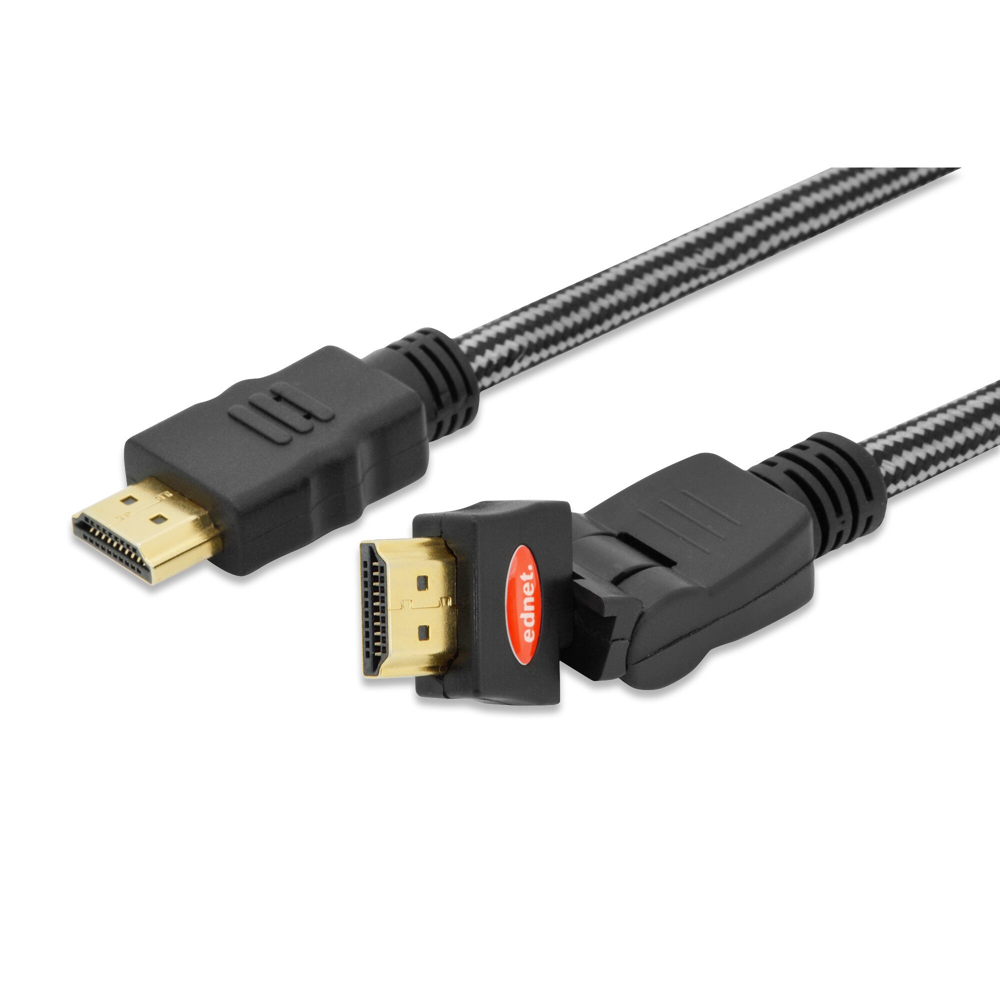 Cablu HDMI la HDMI Ultra HD 5m 4k/30Hz EDNET;cap rotativ