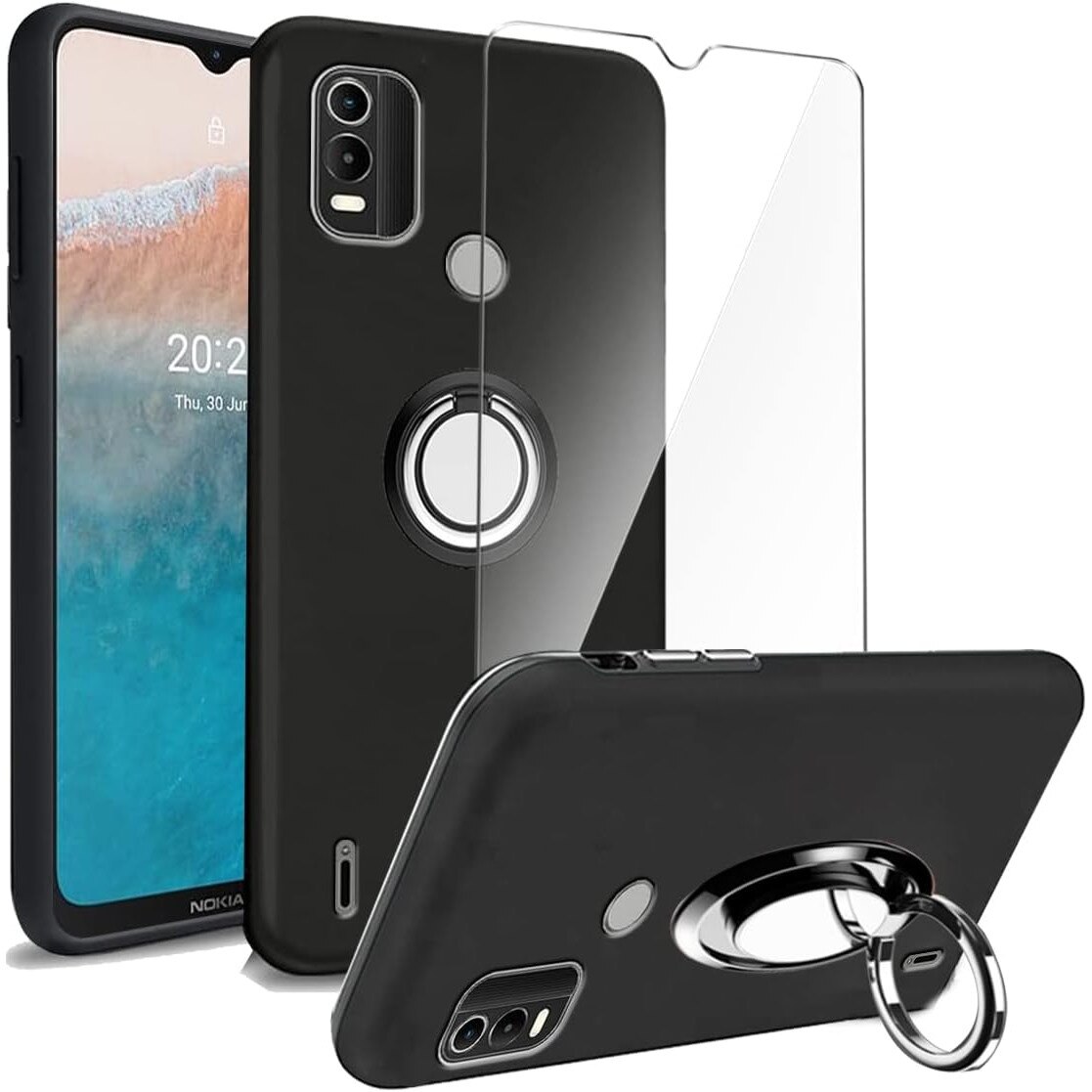 Set Husa Si Folie Protectie Telefon Pentru Nokia C Plus Negru Emag Ro