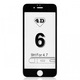 Защитно фолио Tempered Glass 4D за iPhone 6, черно