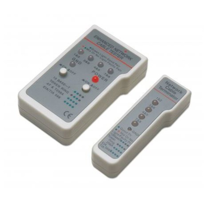 Мултифункционален кабел за тестване Intellinet, RJ11/RJ45, Сив