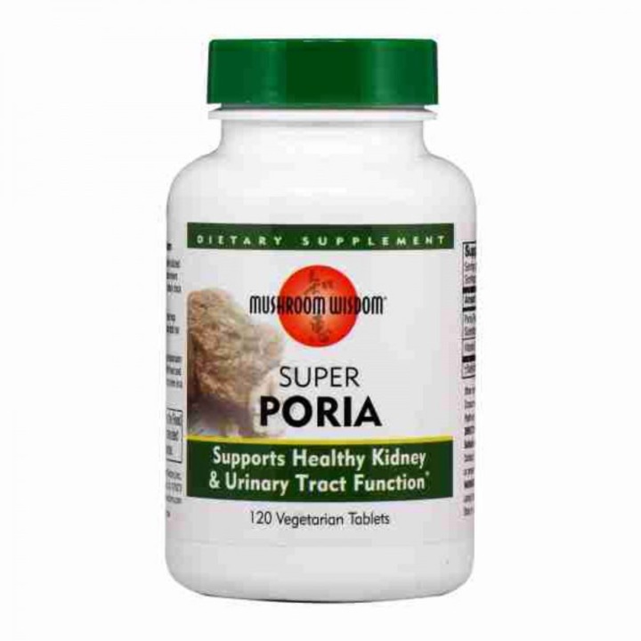 Supliment nutritiv, Mushroom Wisdom, Rinichi si tract urinar, Poria - ciuperca medicinala - Super Poria, 125 mg, 120 comprimate