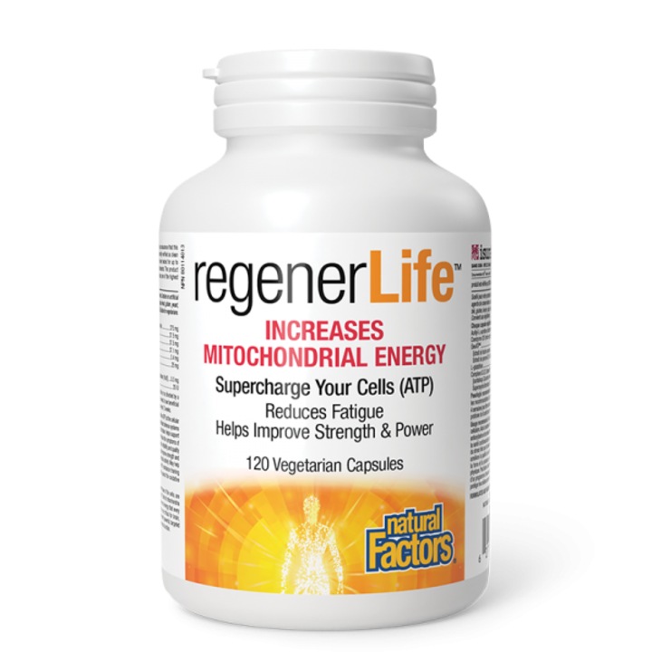 Supliment alimentar, Natural Factors, Creste energia mitocondriala Regener Life™, 120 capsule